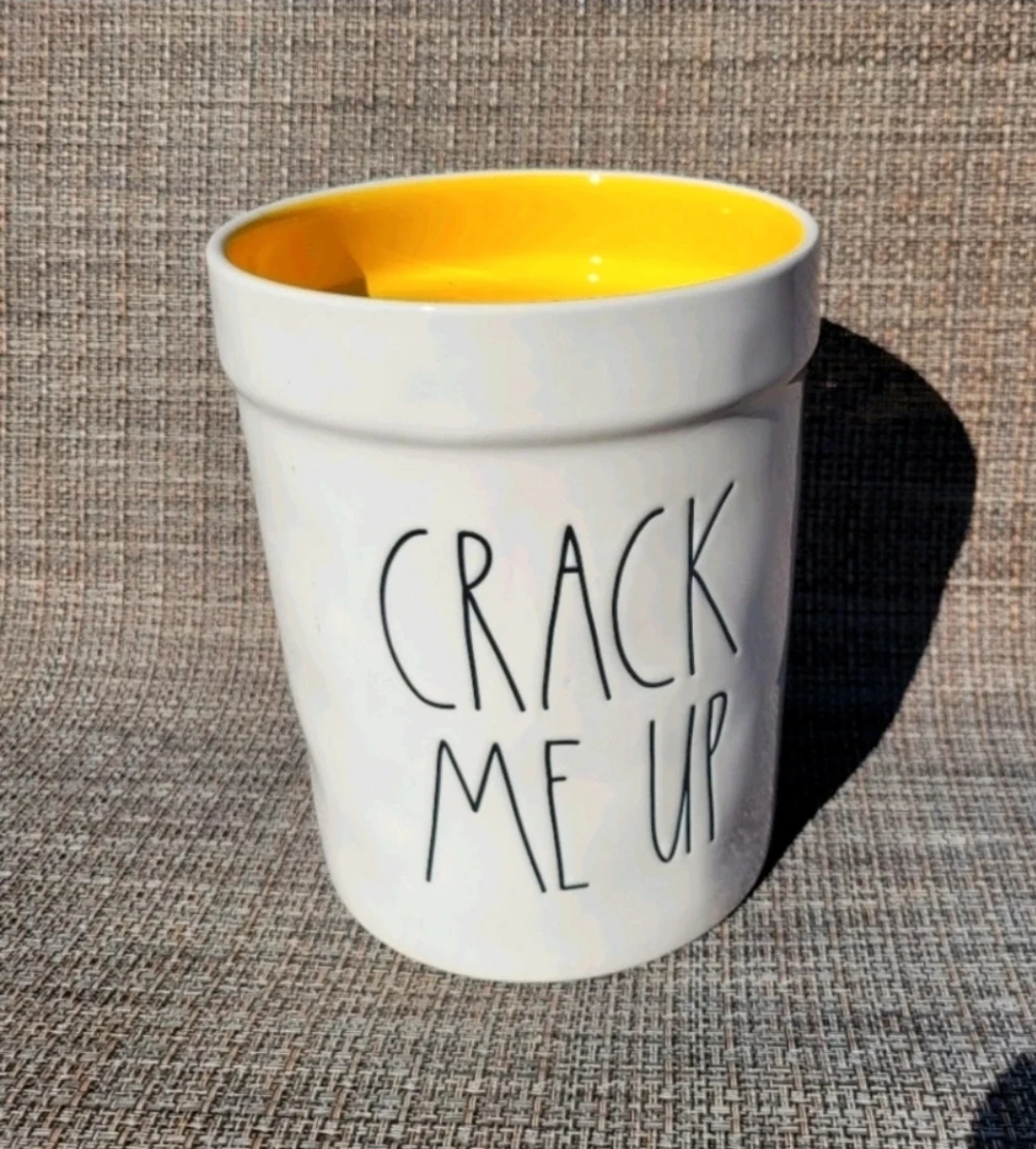 Rae Dunn Crack Me Up planter