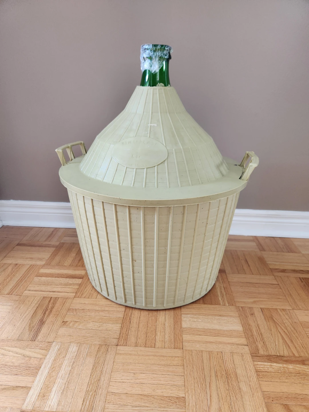 54L Glass Demijohn with Plastic Basket – Heavy Duty - photo 2