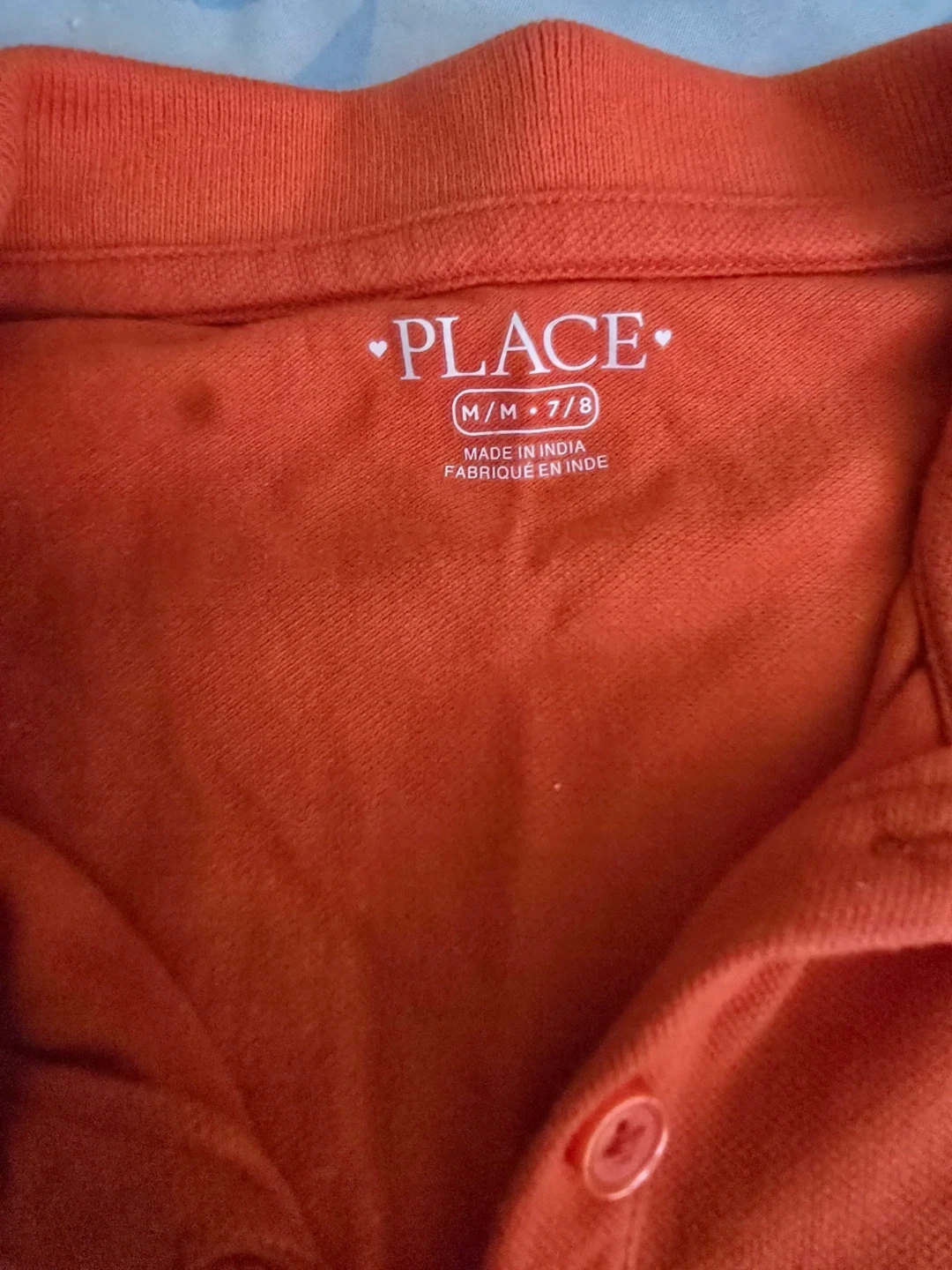The Children's Place Orange Polo Shirt Size M/M 7/8 - photo 2