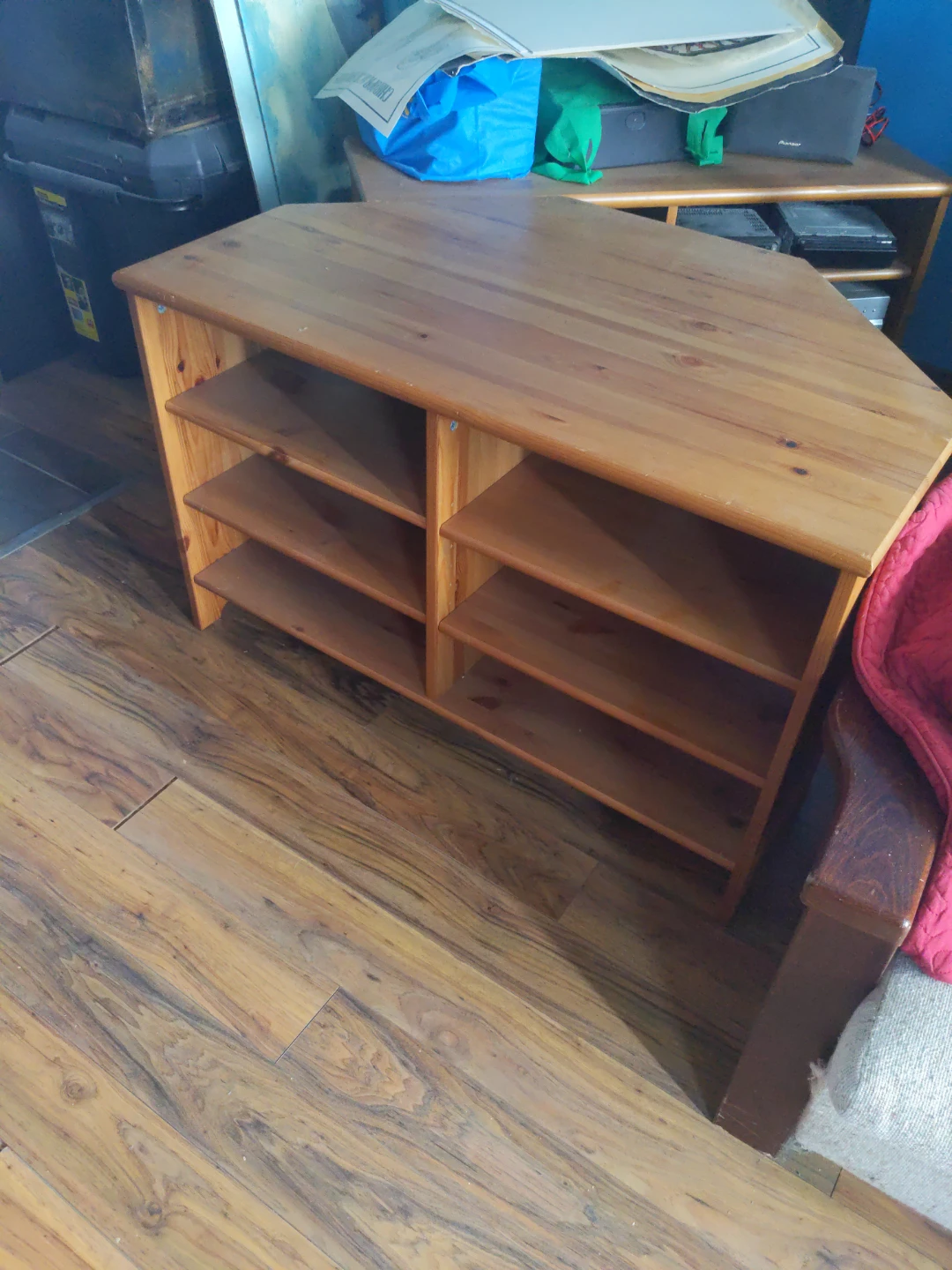 Solid Pine Corner TV Stand