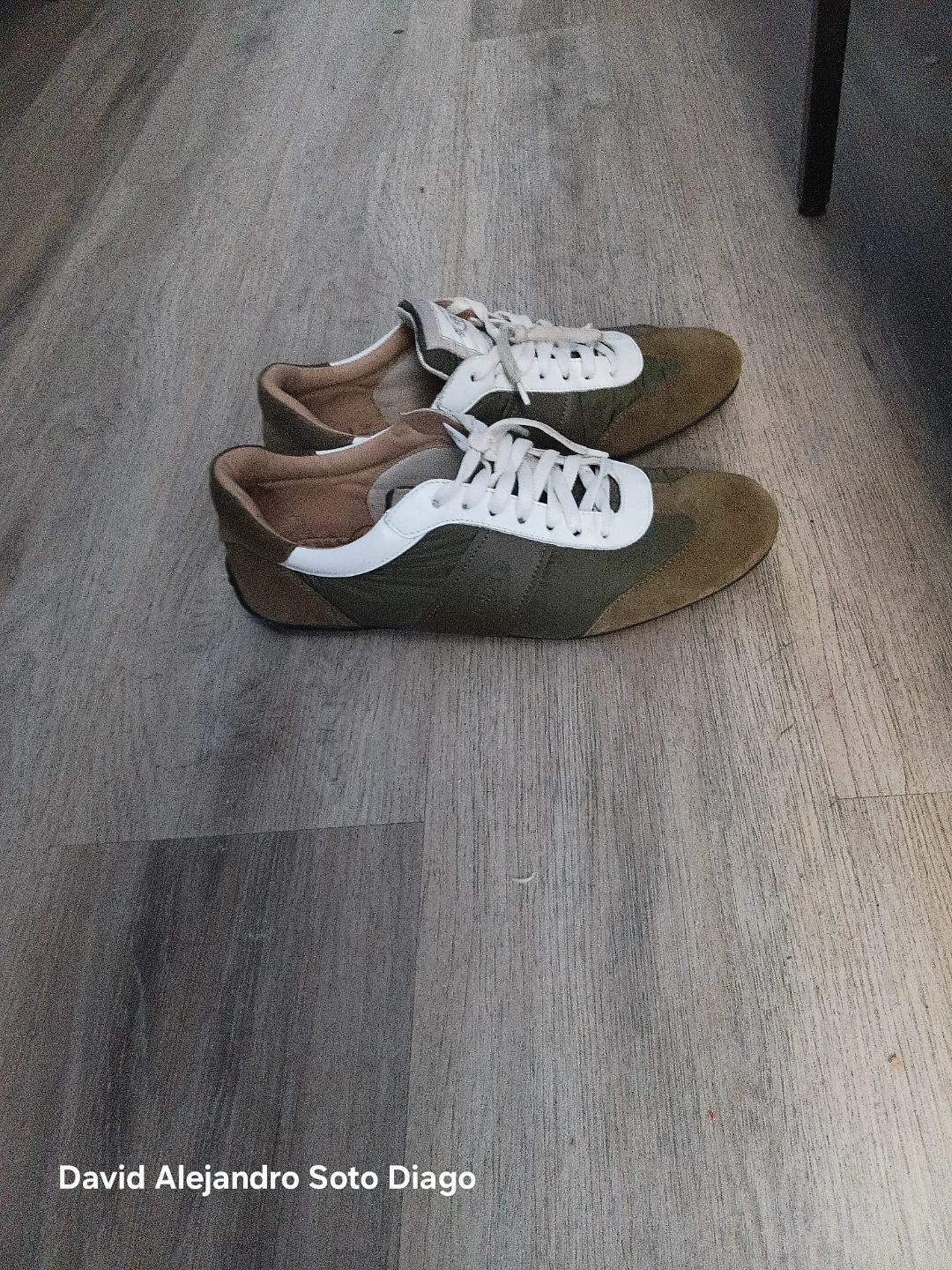 Men's Green and White Sneakers