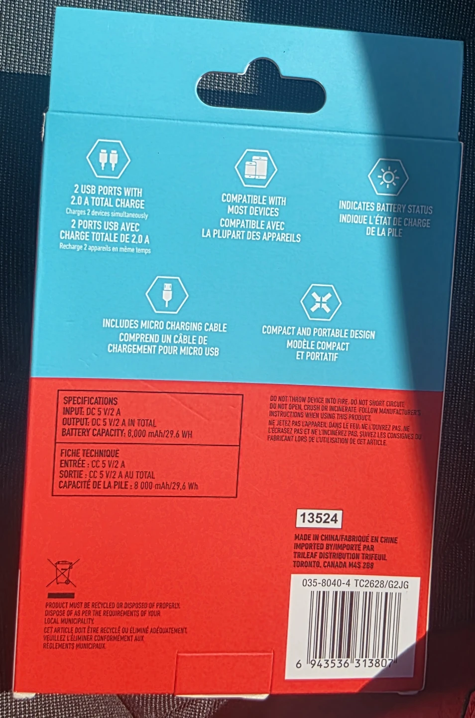 Blue Hive 8,000 mAh Power Bank - photo 2