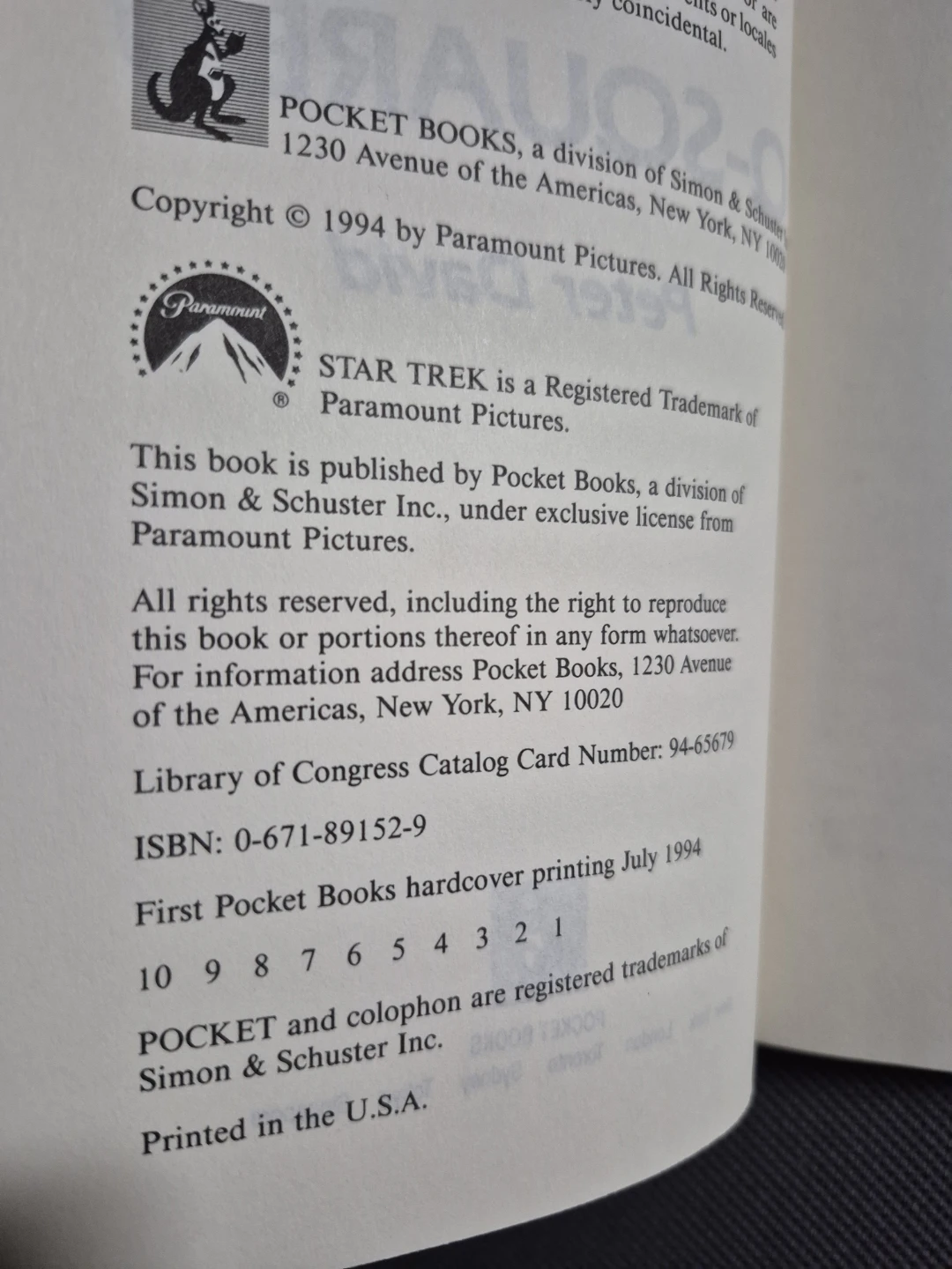 Star Trek TNG: Q-Squared (1st Edition - HC) - photo 4