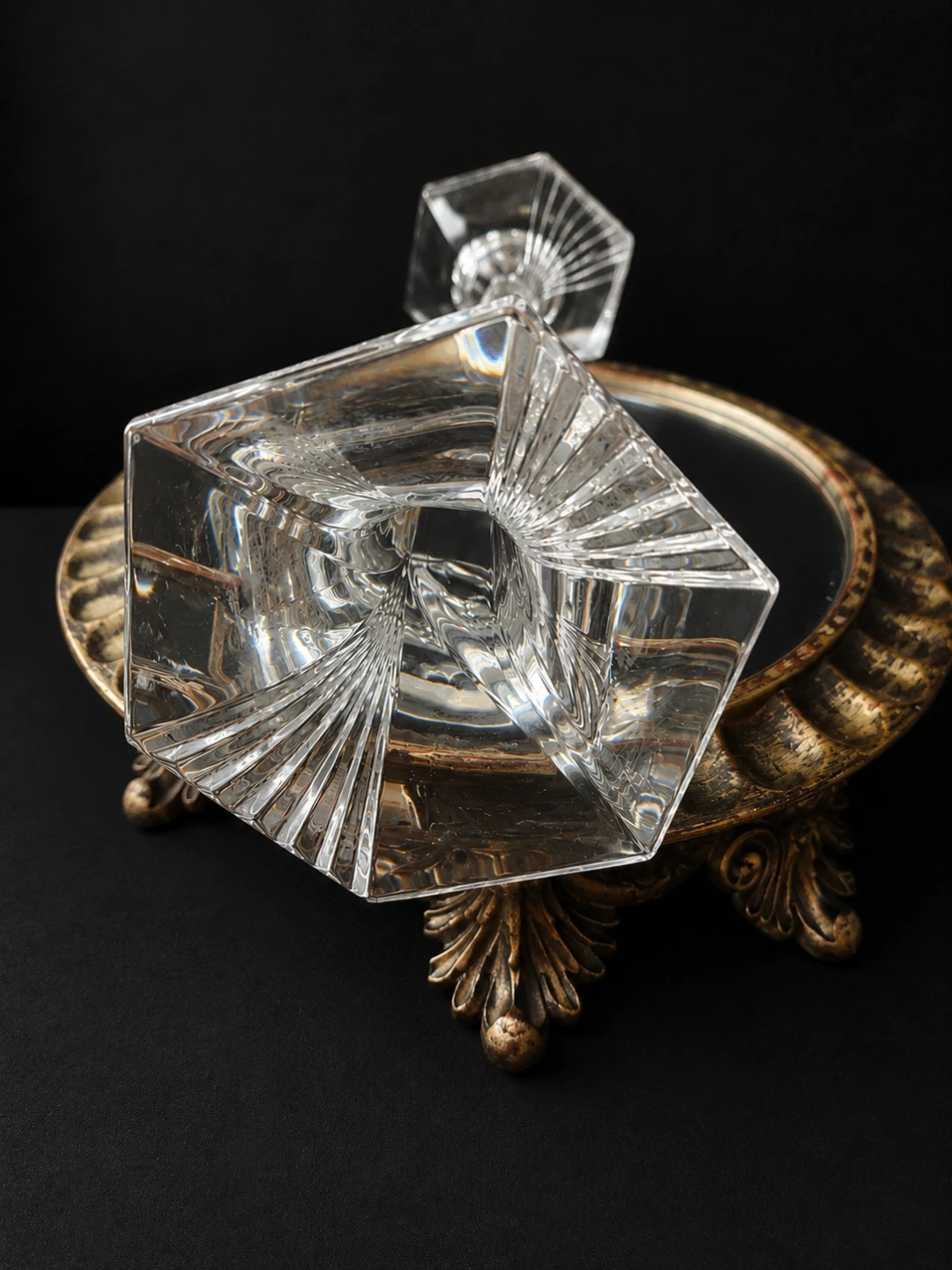 Two Vintage 80s Excelsior Mikasa Crystal  Candle Holders - photo 5