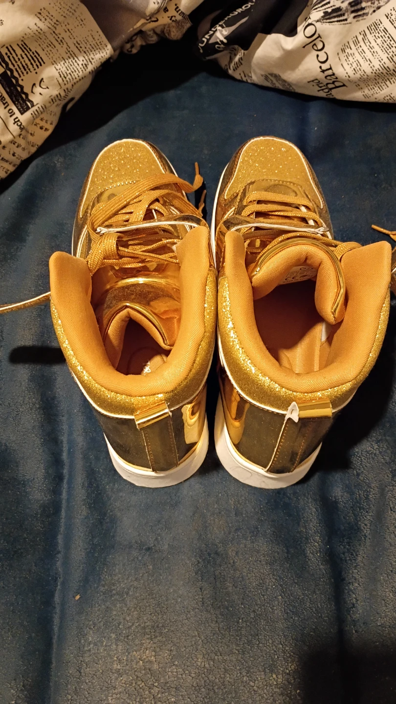 Gold High-Top Sneakers - photo 3