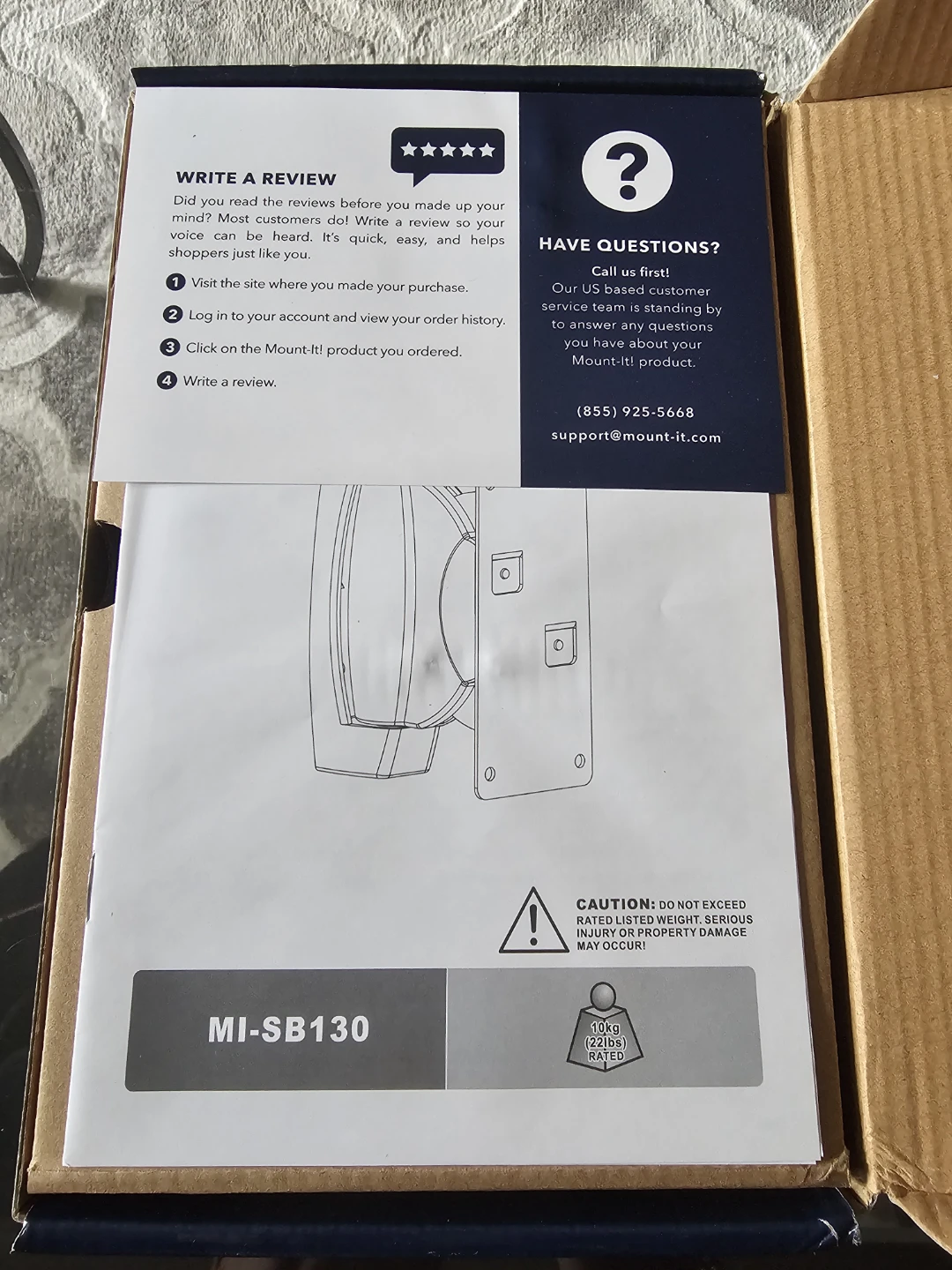 Mount-It! MI-SB130 Universal Speaker Wall Mount - photo 3