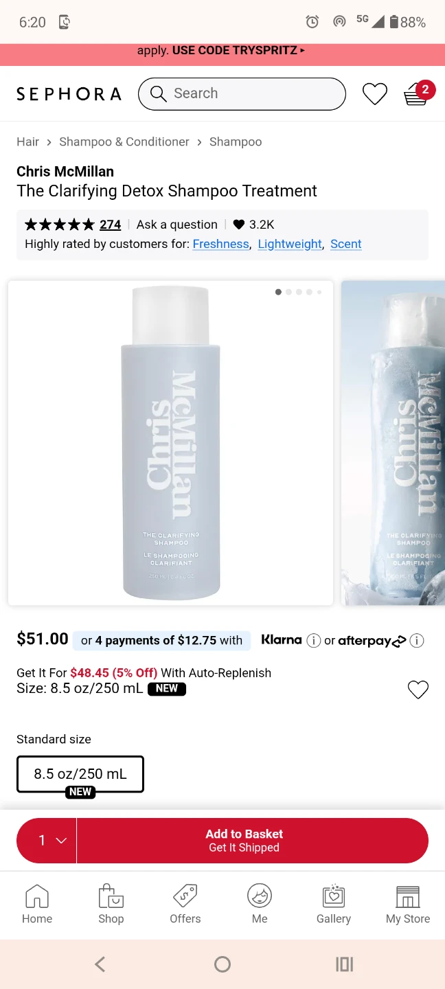 New! Chris McMillan The Clarifying Shampoo 250 mL