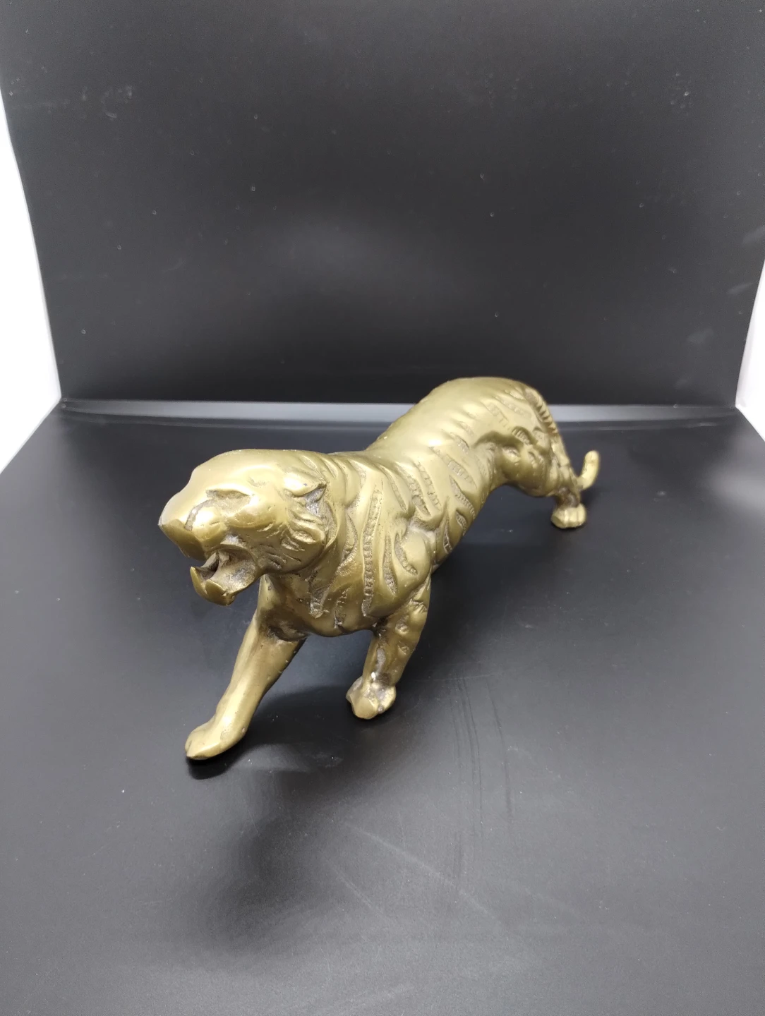Vintage Brass Tiger Figurine
