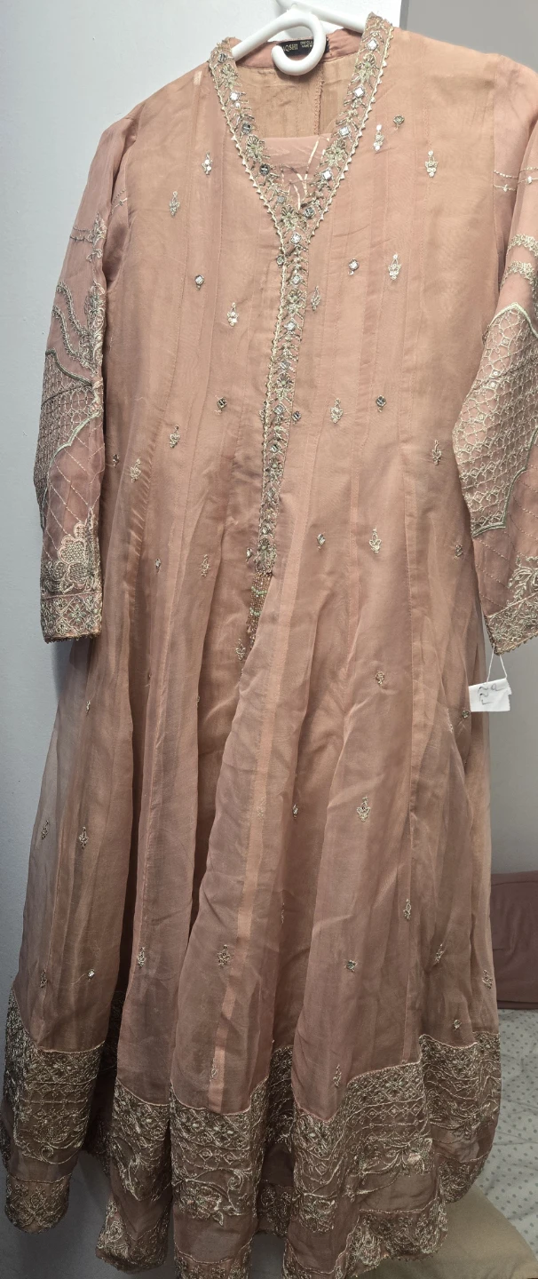 Pink Embroidered Kameez with Mirror Work - photo 2