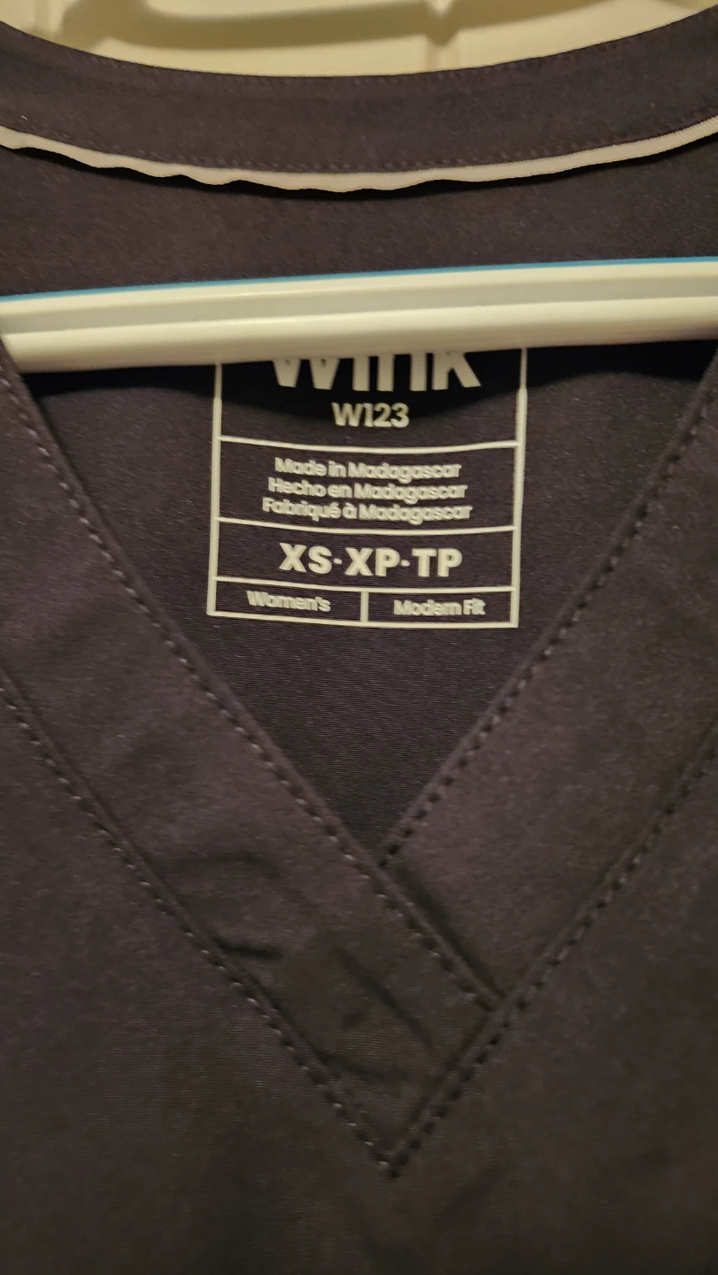 Wink W123 Women's Scrub Top - Black, Size XS - photo 3