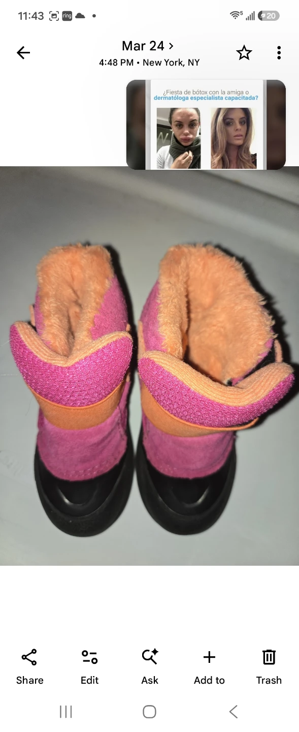 The North Face Pink Toddler Winter Boots Size 7 - photo 2