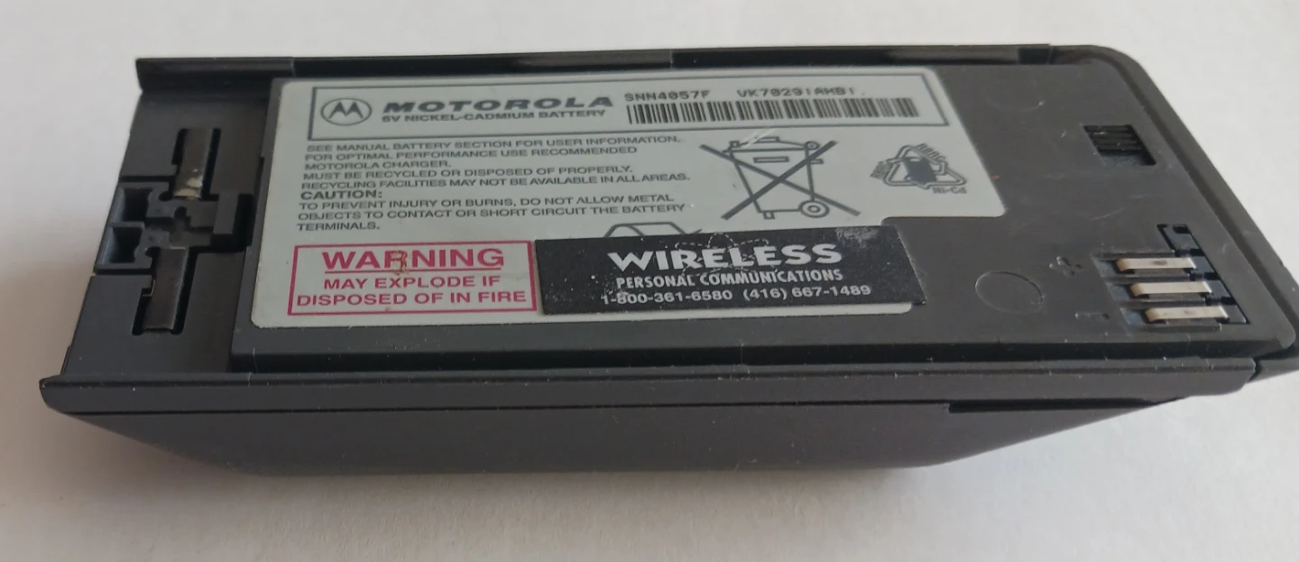 Motorola SNN4057F 6V Nickel-Cadmium Battery - photo 3