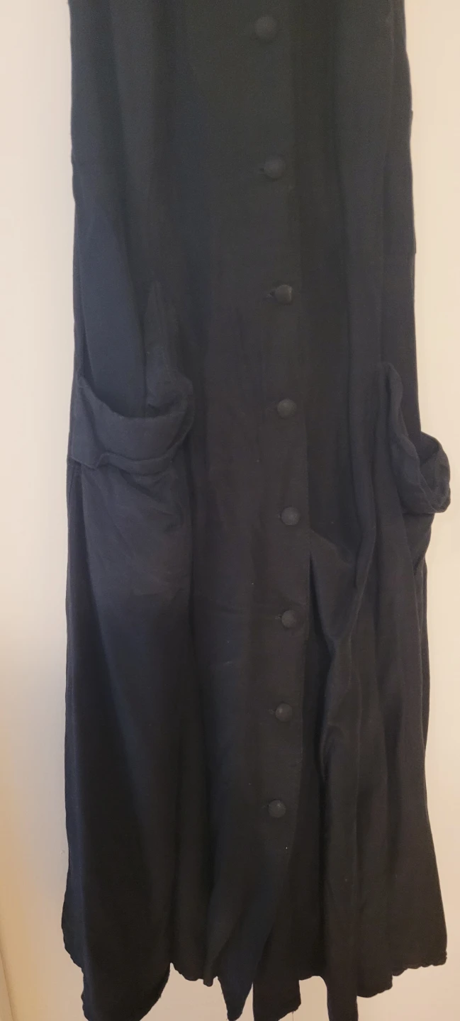 Black Sleeveless Button-Front Dress - photo 3