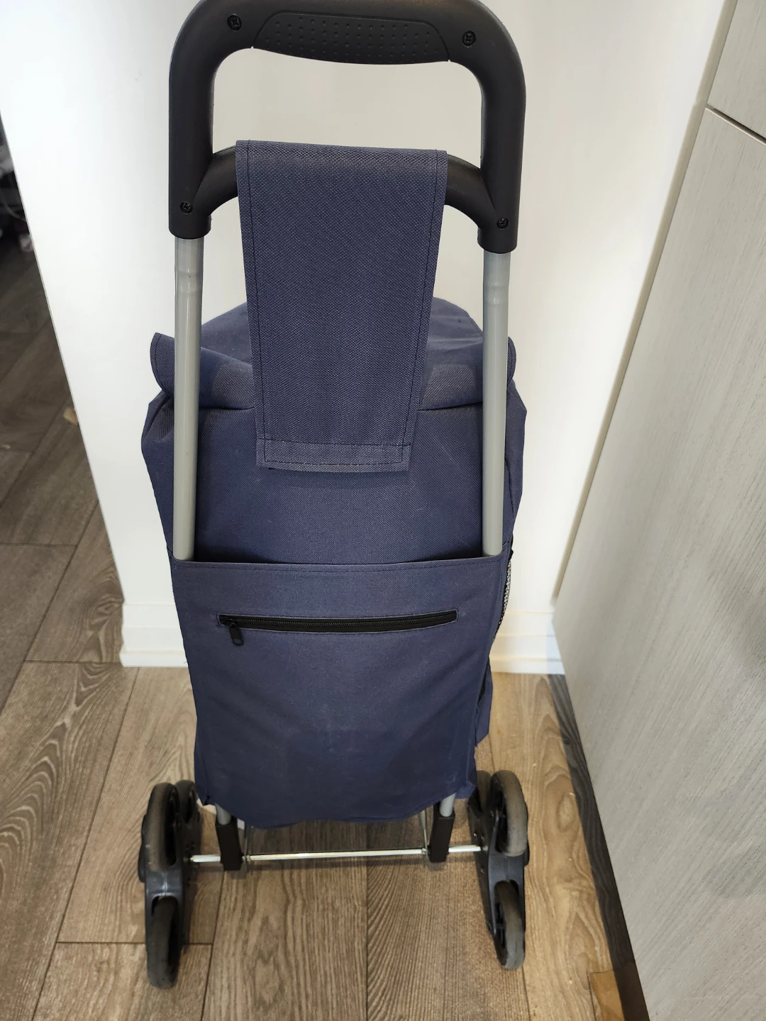 Blue Three-Wheel Stair-Climbing Shopping Cart - photo 2
