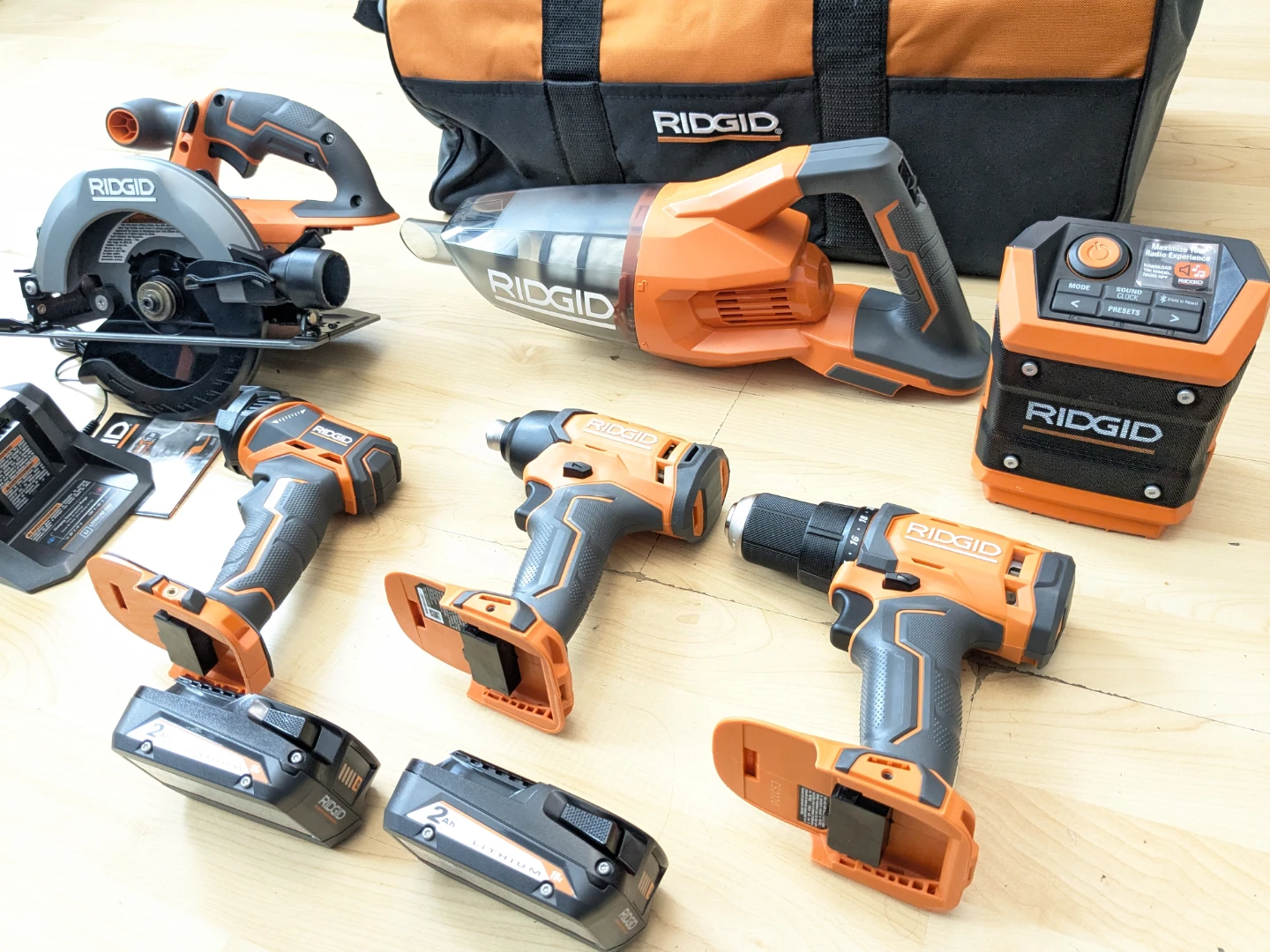 18V Ridgid Cordless 6 TOOL Contractor Set - photo 4