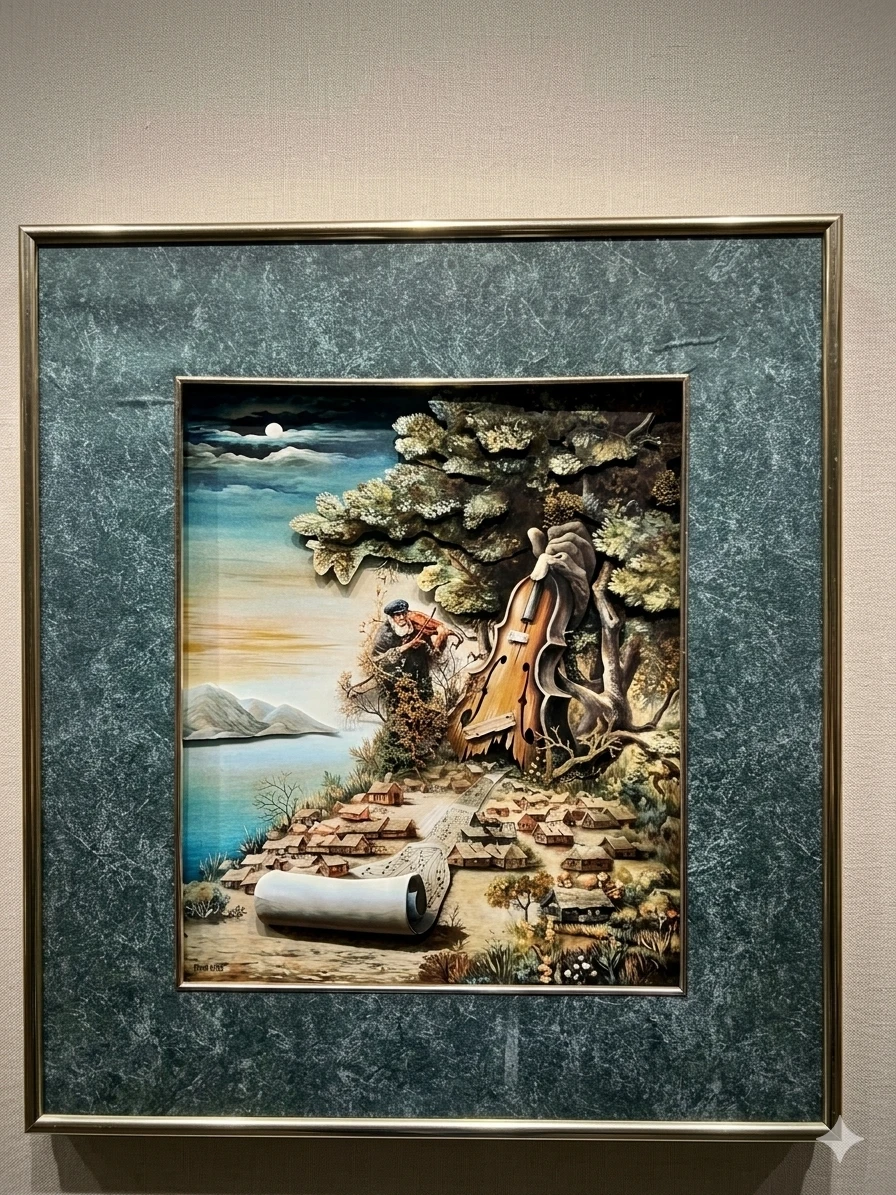 3D "Pastoral Symphony" Israel Rubinstein 20"x23" Framed