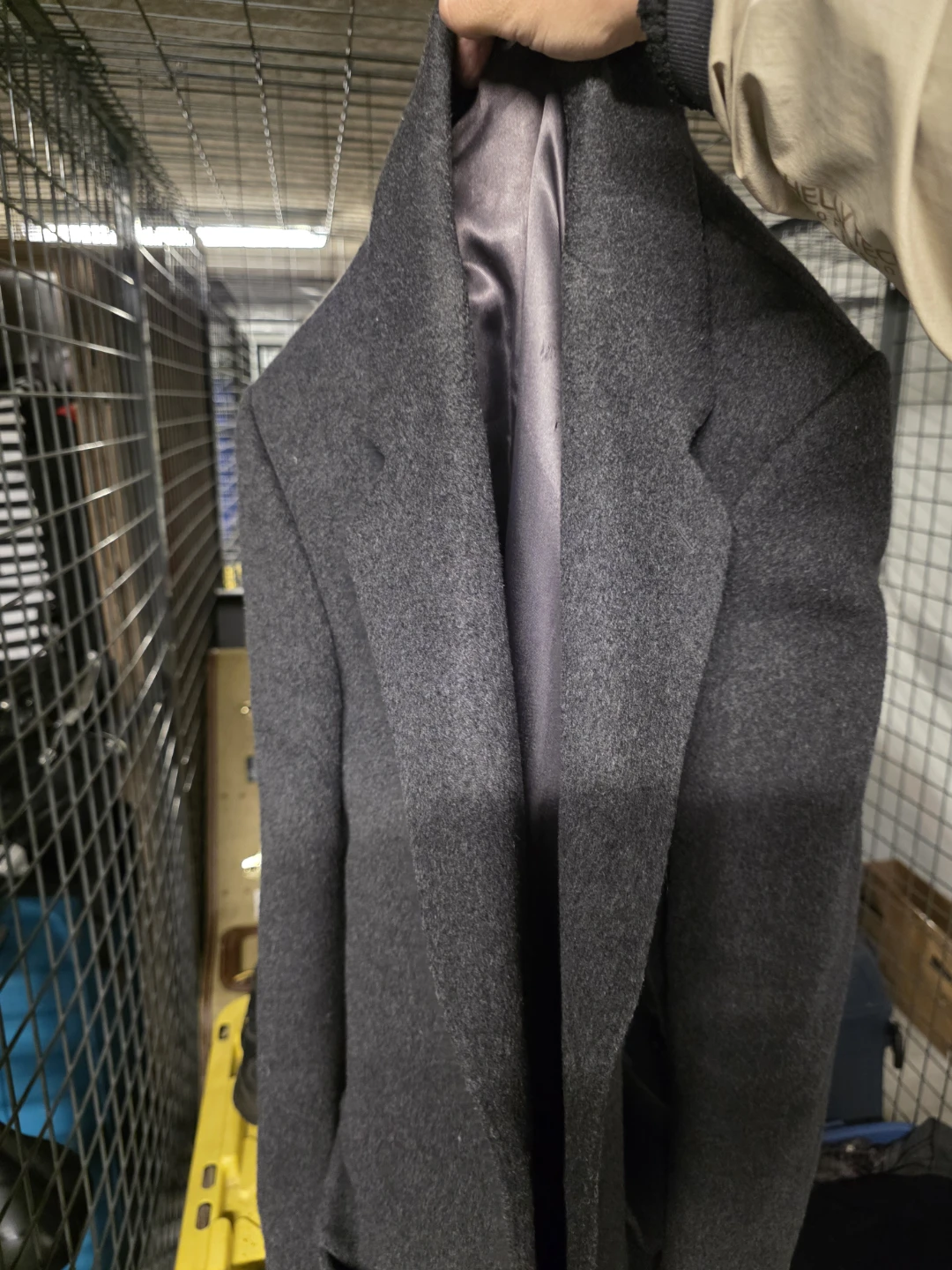 Grey Wool Blend Overcoat