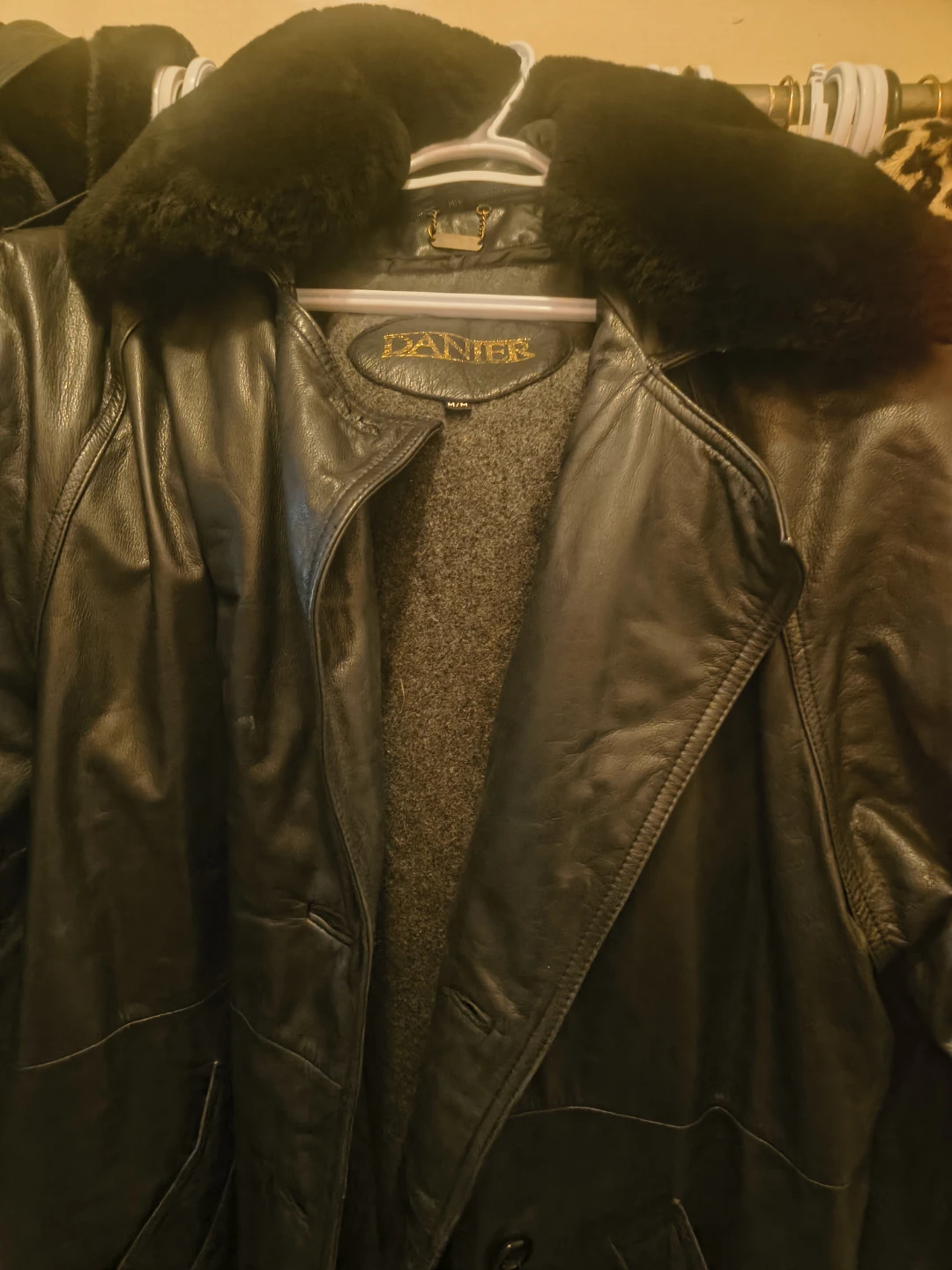 Danier Black Leather Coat