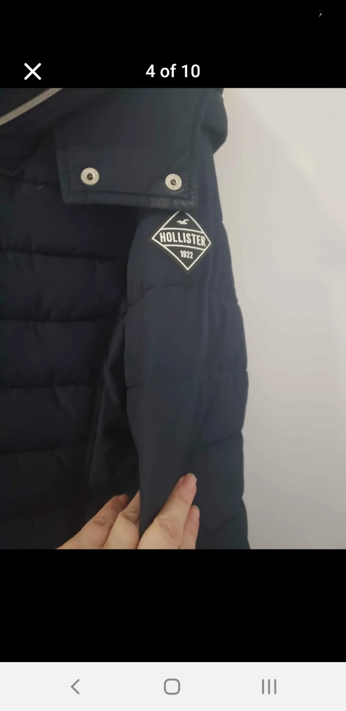 Hollister Navy Puffer Jacket - Medium - photo 3