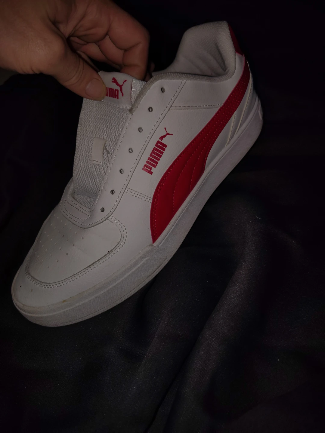 Puma White and Red Sneakers Size 12