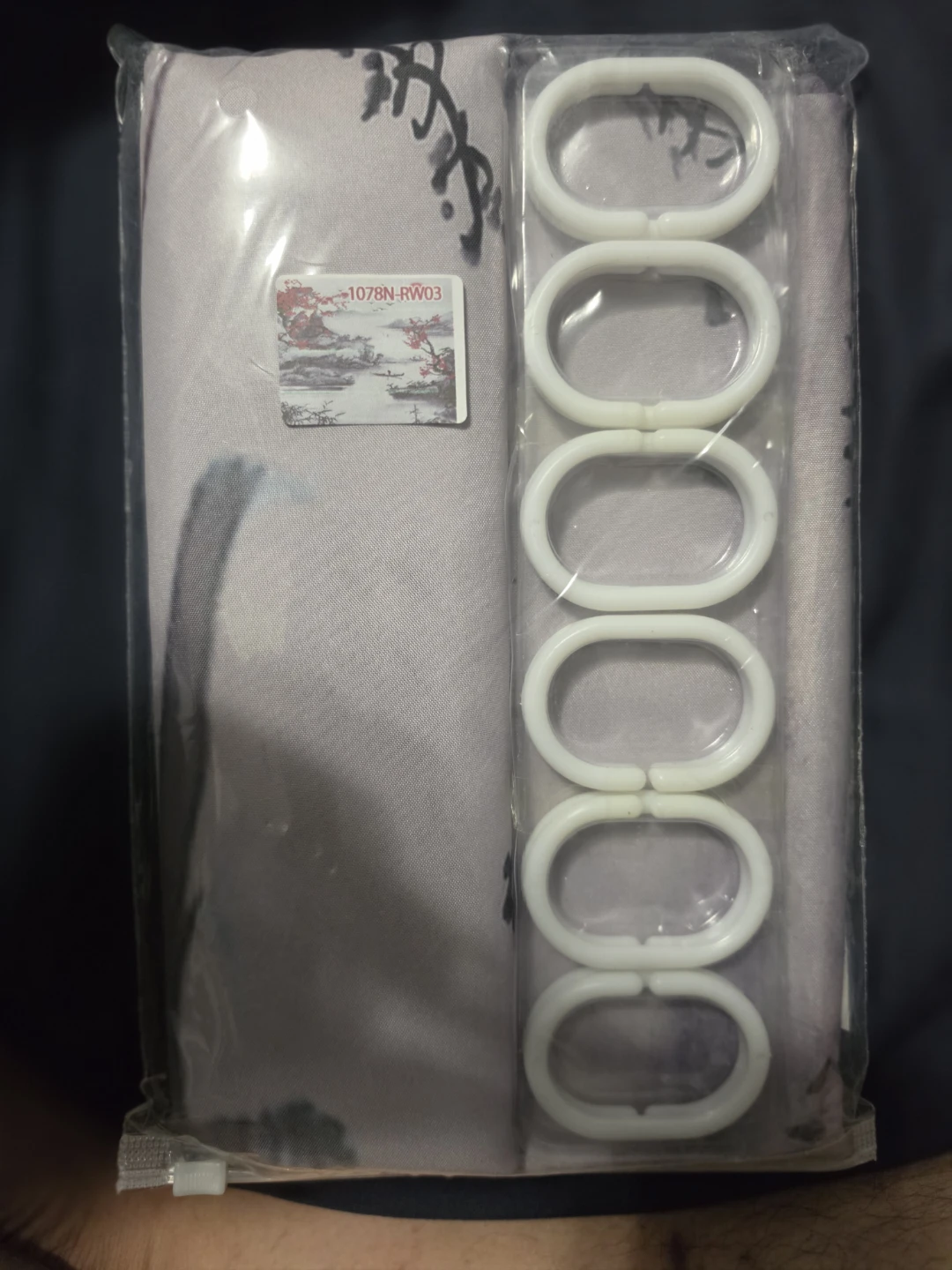 Japanese Cherry Blossom Landscape Shower Curtain with Hooks - photo 2