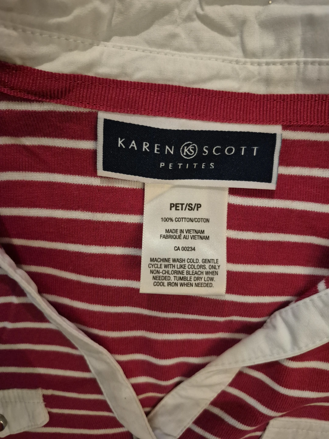 Karen Scott Petites Striped Top - Small - photo 4