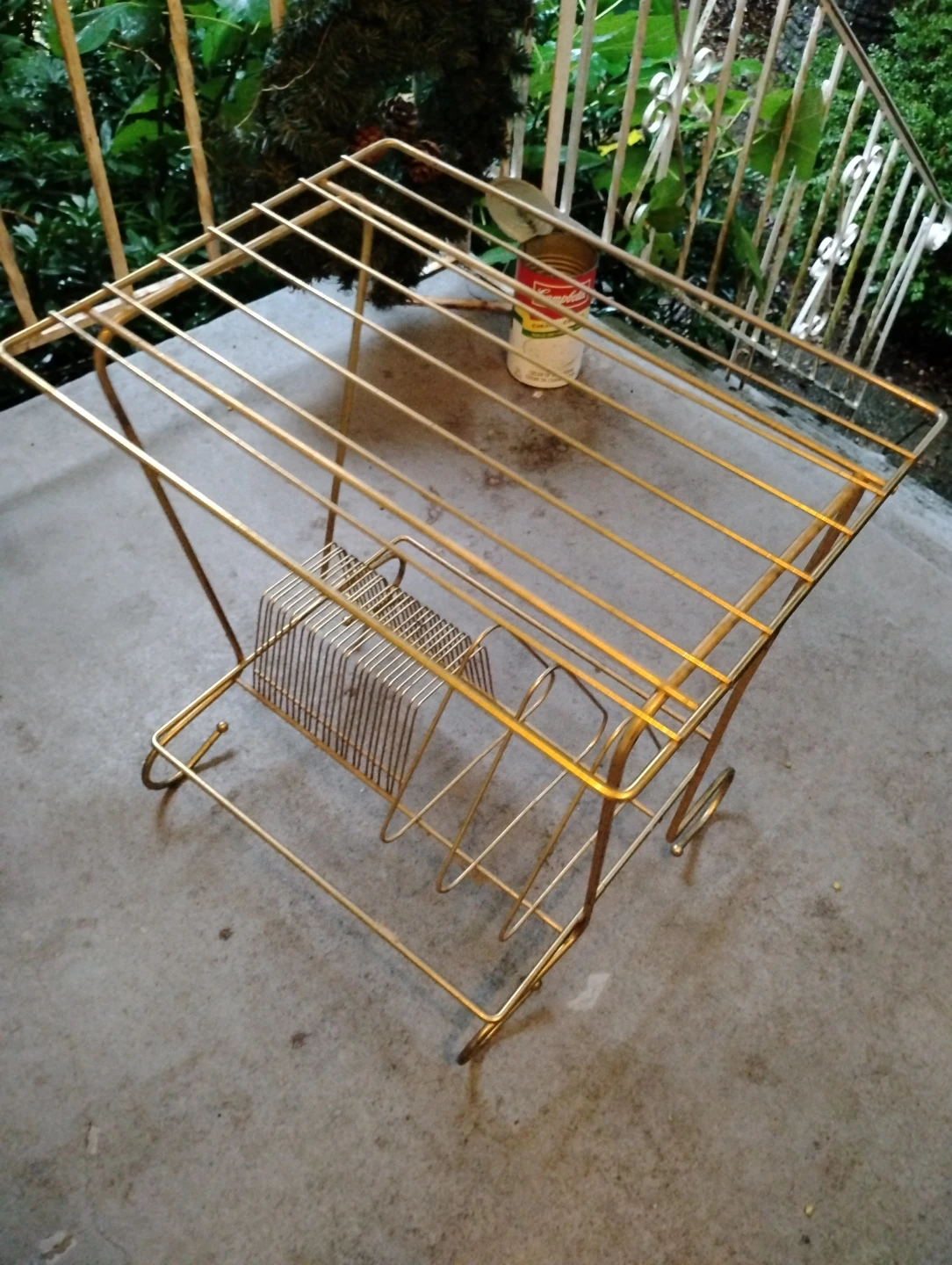 Vintage Mid-Century brass Stand Side Table - photo 2