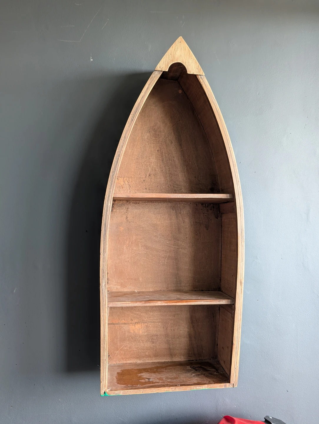 Hanging Wooden Boat, Great Spice Rack or other - photo 2