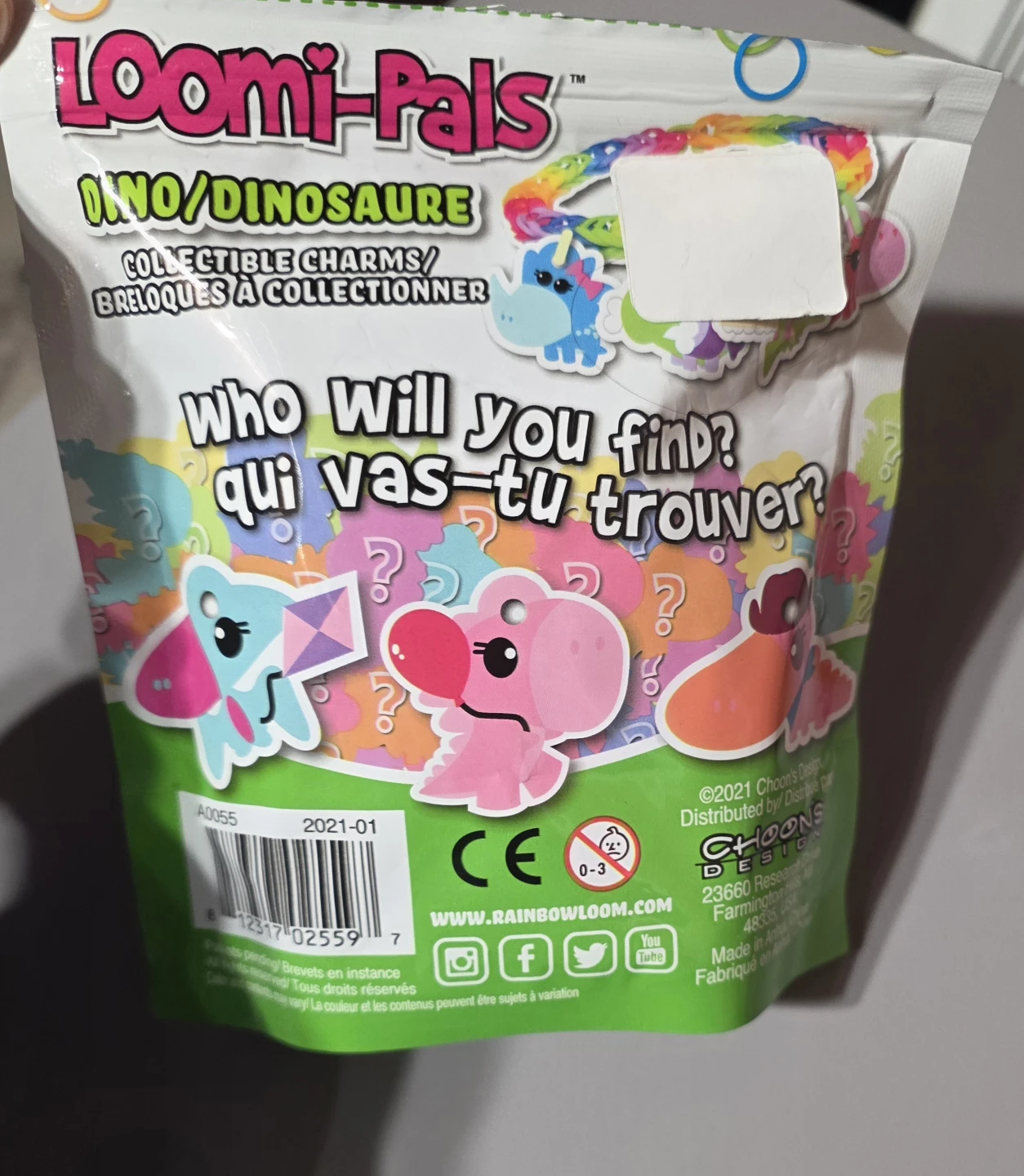Rainbow Loom Loomi-Pals Dino Charm Bracelet Kit