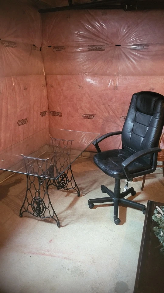 Singer Sewing Machine Base Desk with Office Chair