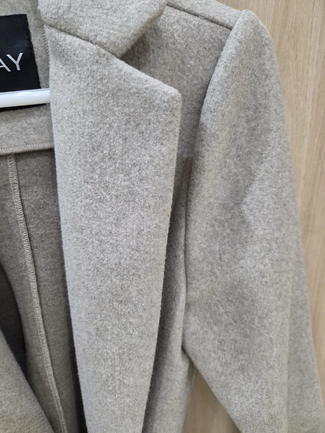 Deway Beige Wool-Blend Wrap Coat - photo 2