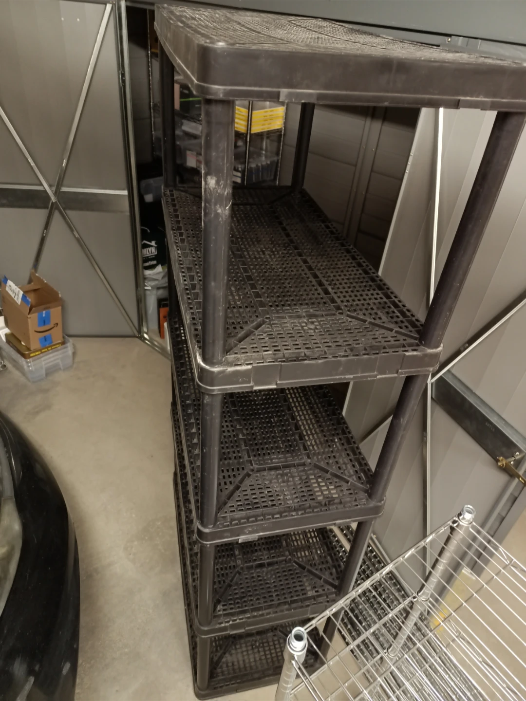 Black 5-Tier Plastic Storage Shelving Unit - photo 2