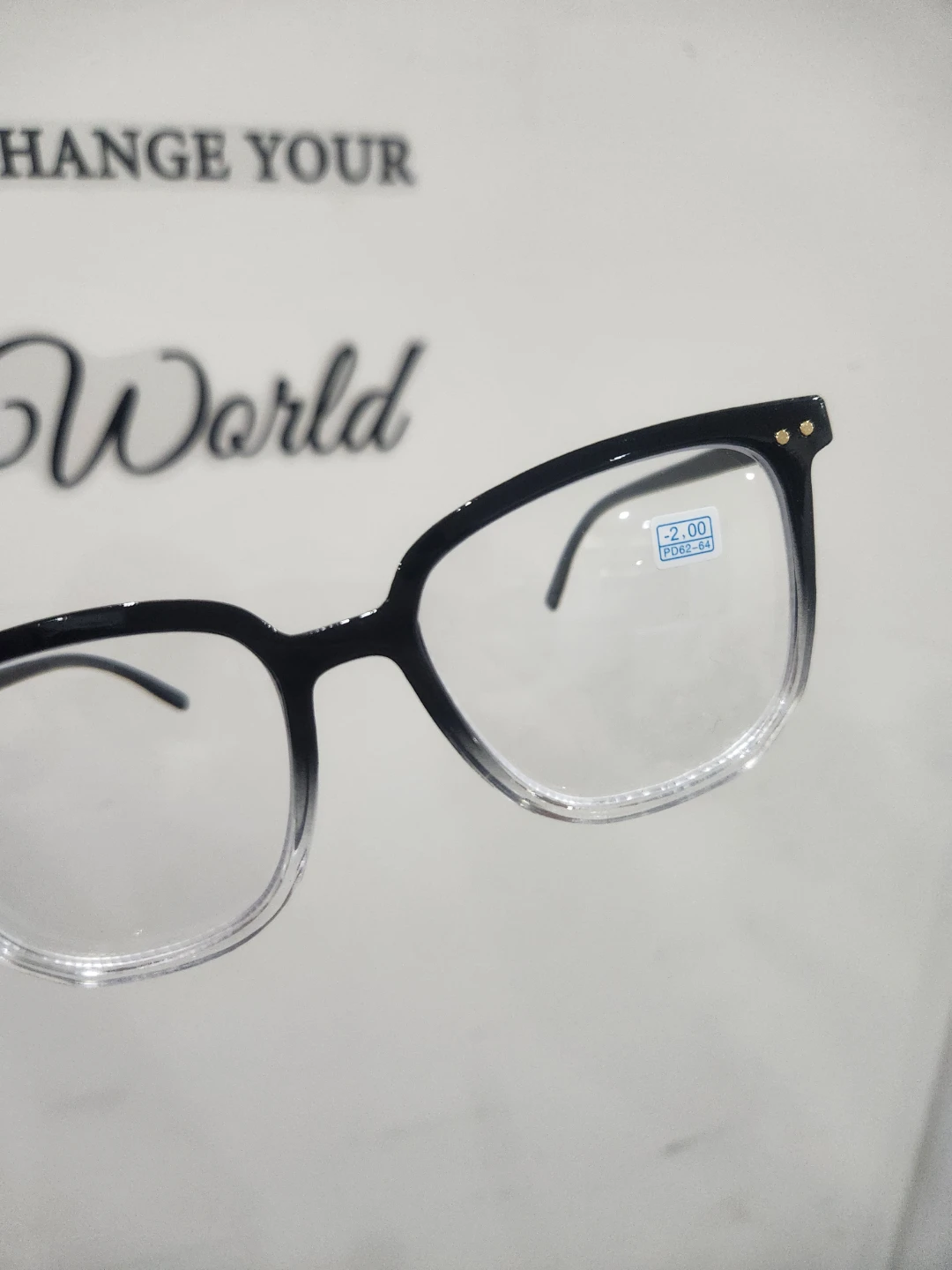 Black Fade Prescription Glasses -2.00