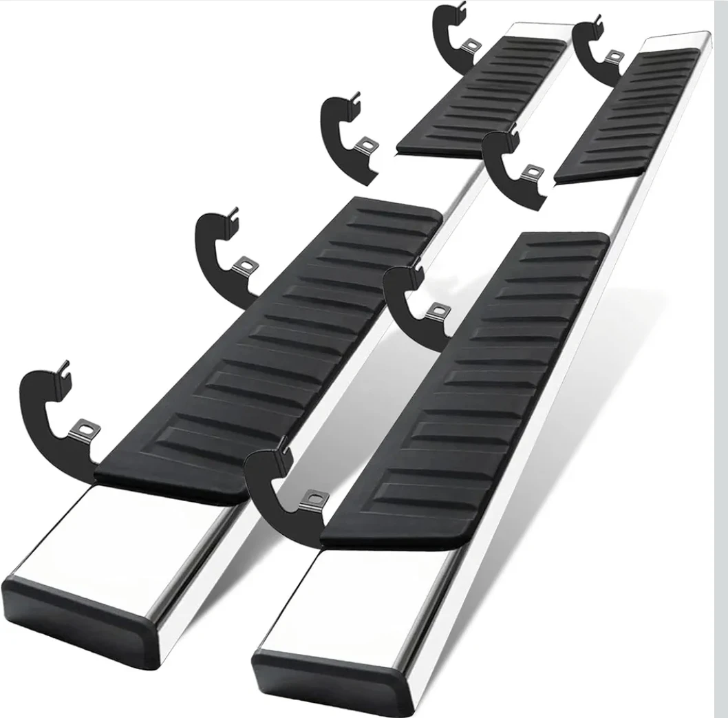 6 Inch Stainless Steel Running Boards - Crew Cab
