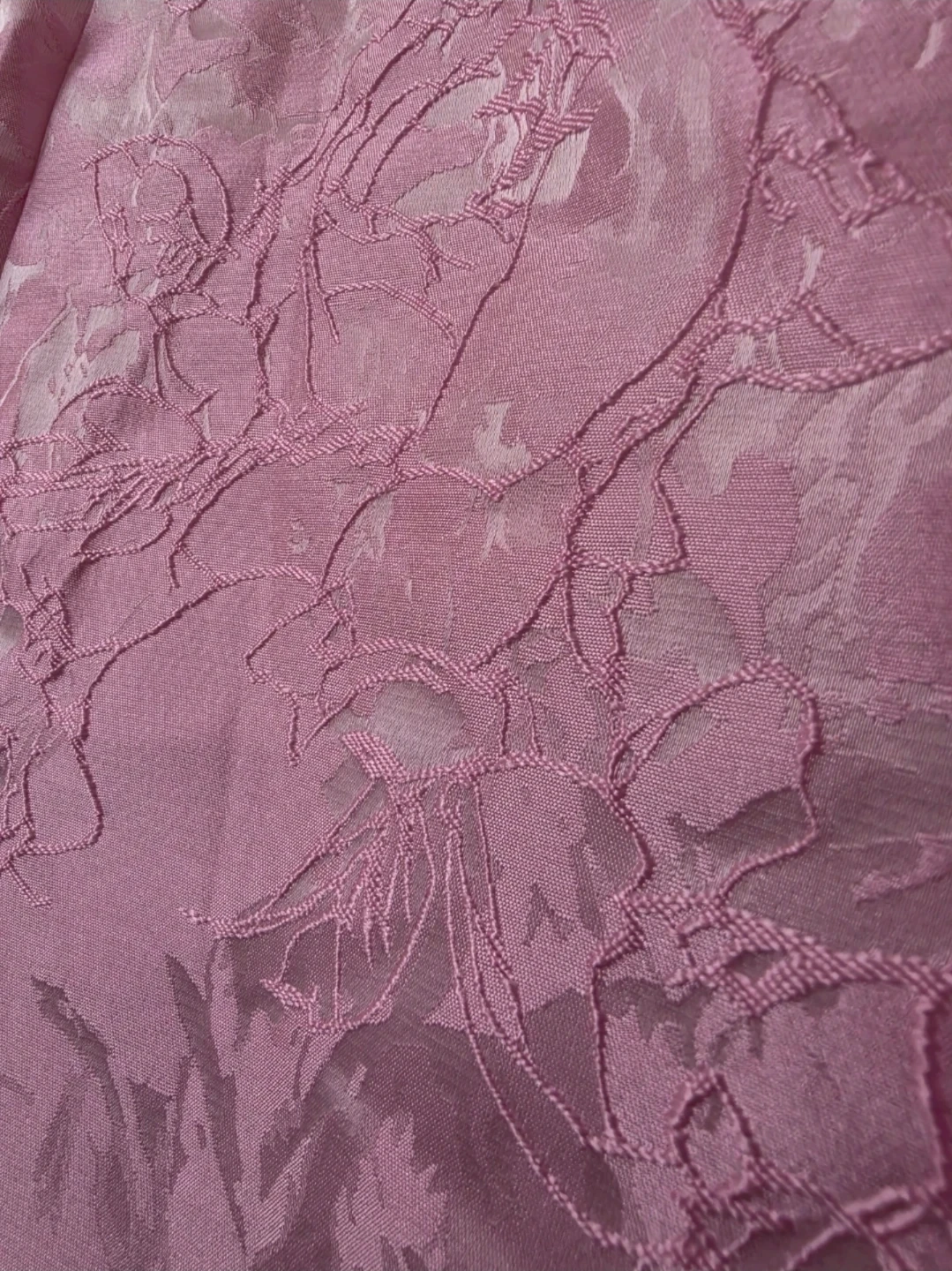 Pink Satin Jacquard Tea Length Halter Dress 🏈 - photo 4