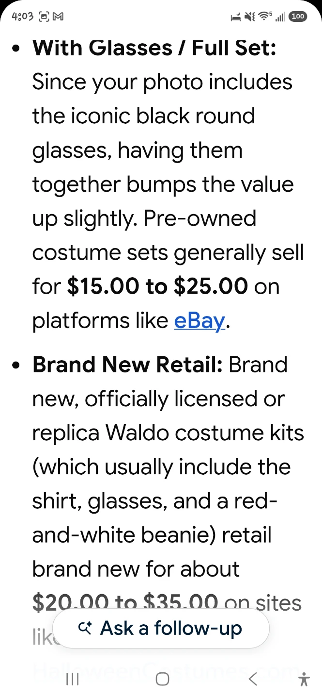 Waldo Costume Shirt and Glasses Set - photo 5