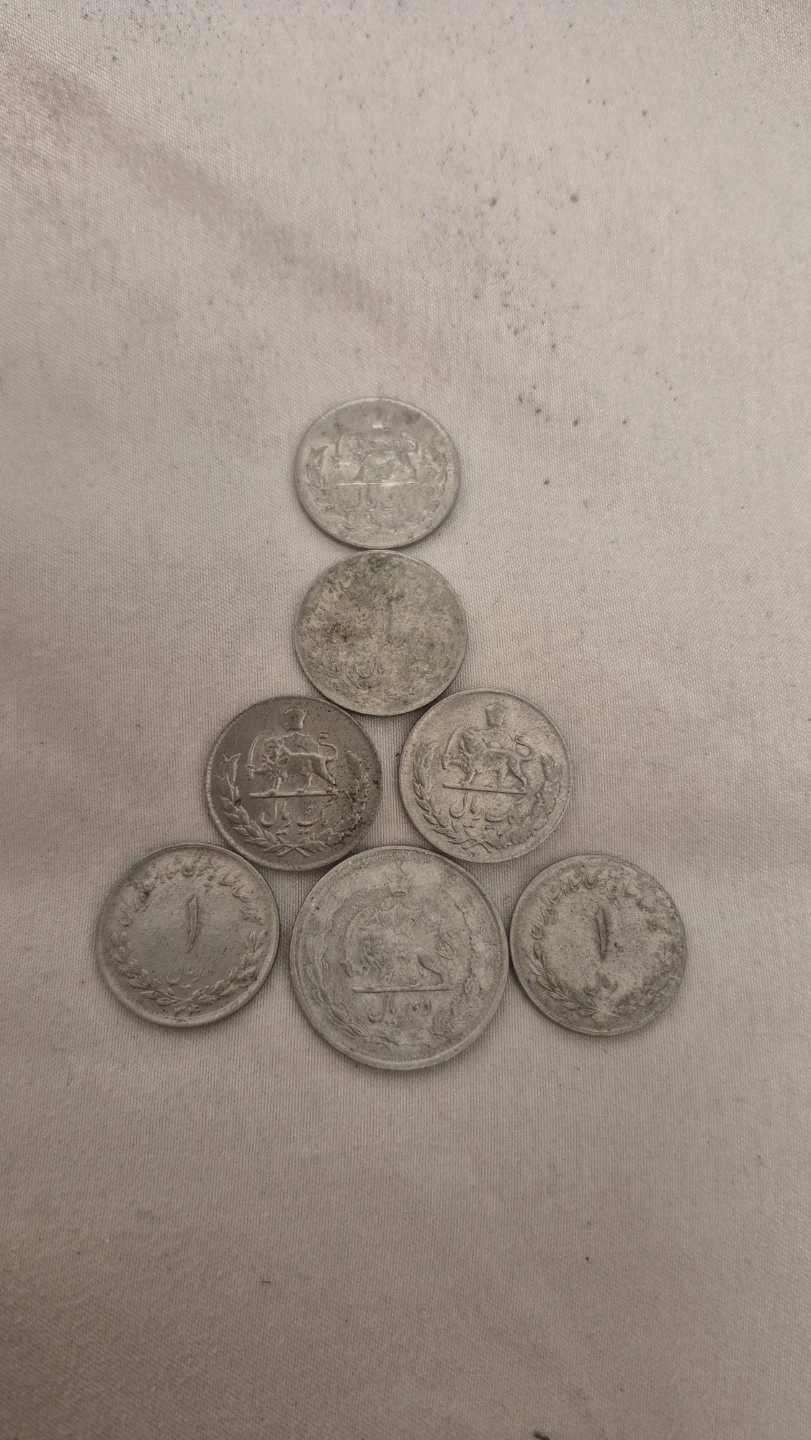 Vintage Iranian Rial Coins