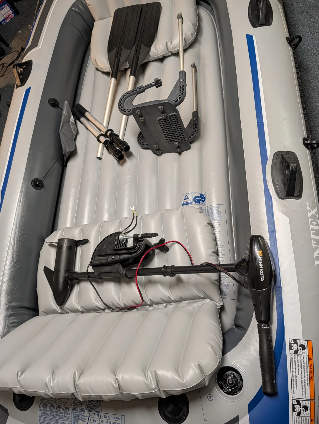 Intex Excursion 4 Inflatable Boat with Motor and Mount - photo 4