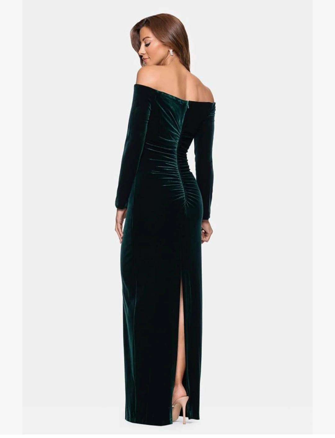 Xscape Off-The-Shoulder Velvet Maxi Dress - photo 3