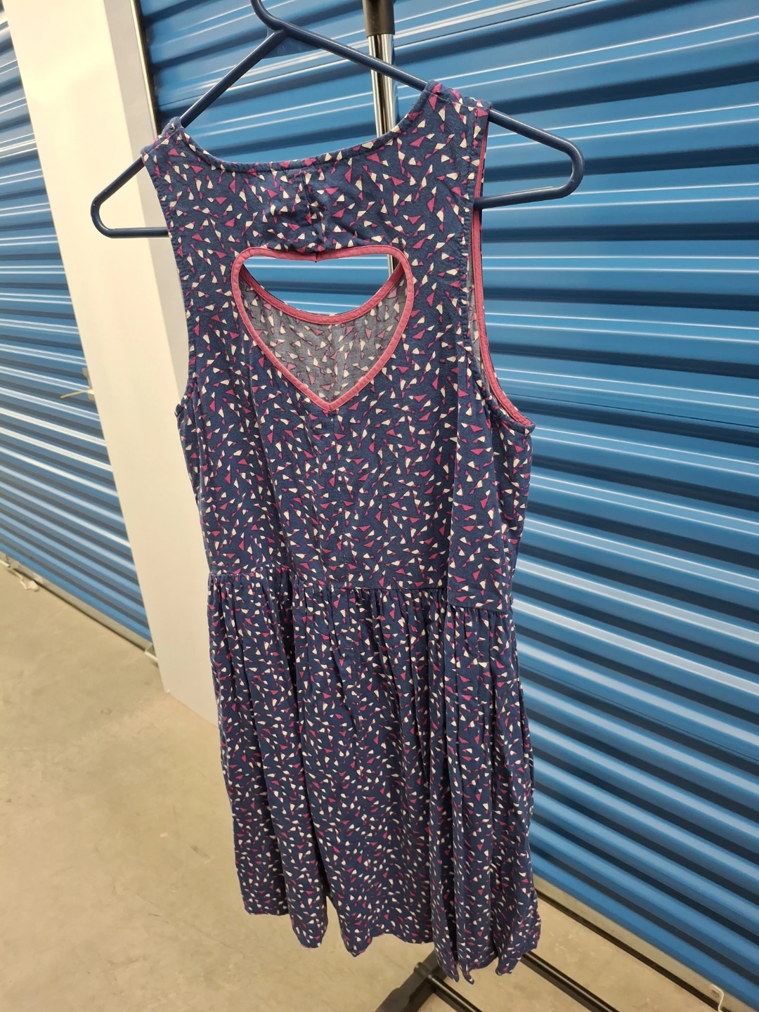 Xhilaration Women's Print Dress- Blue/Pink - M - photo 2