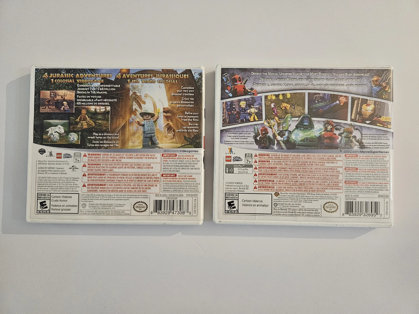Nintendo 3DS - Lego games Marvel & Jurassic Park - photo 2
