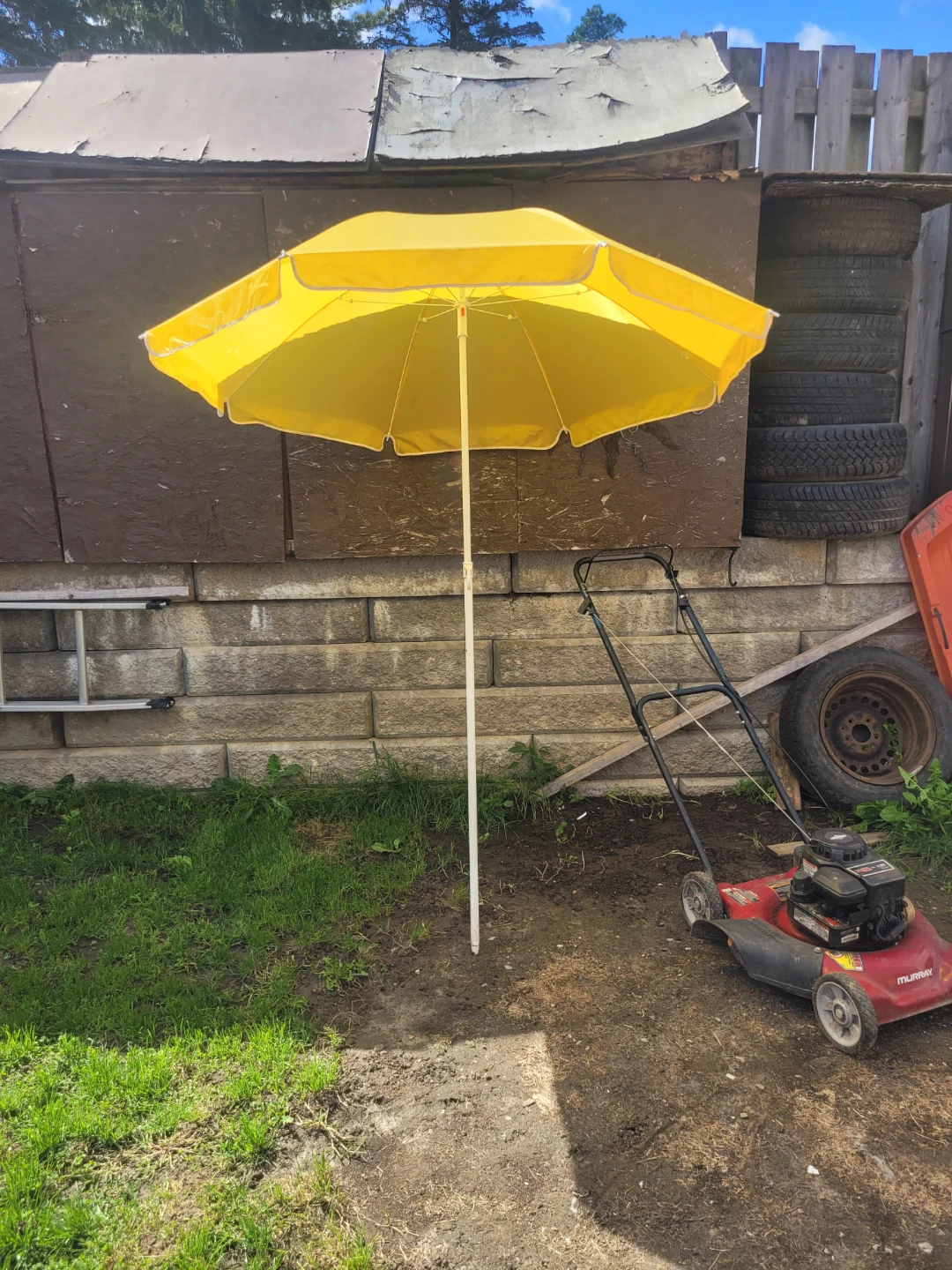 Yellow Patio/Beach Outdoor Umbrella Sun Shade