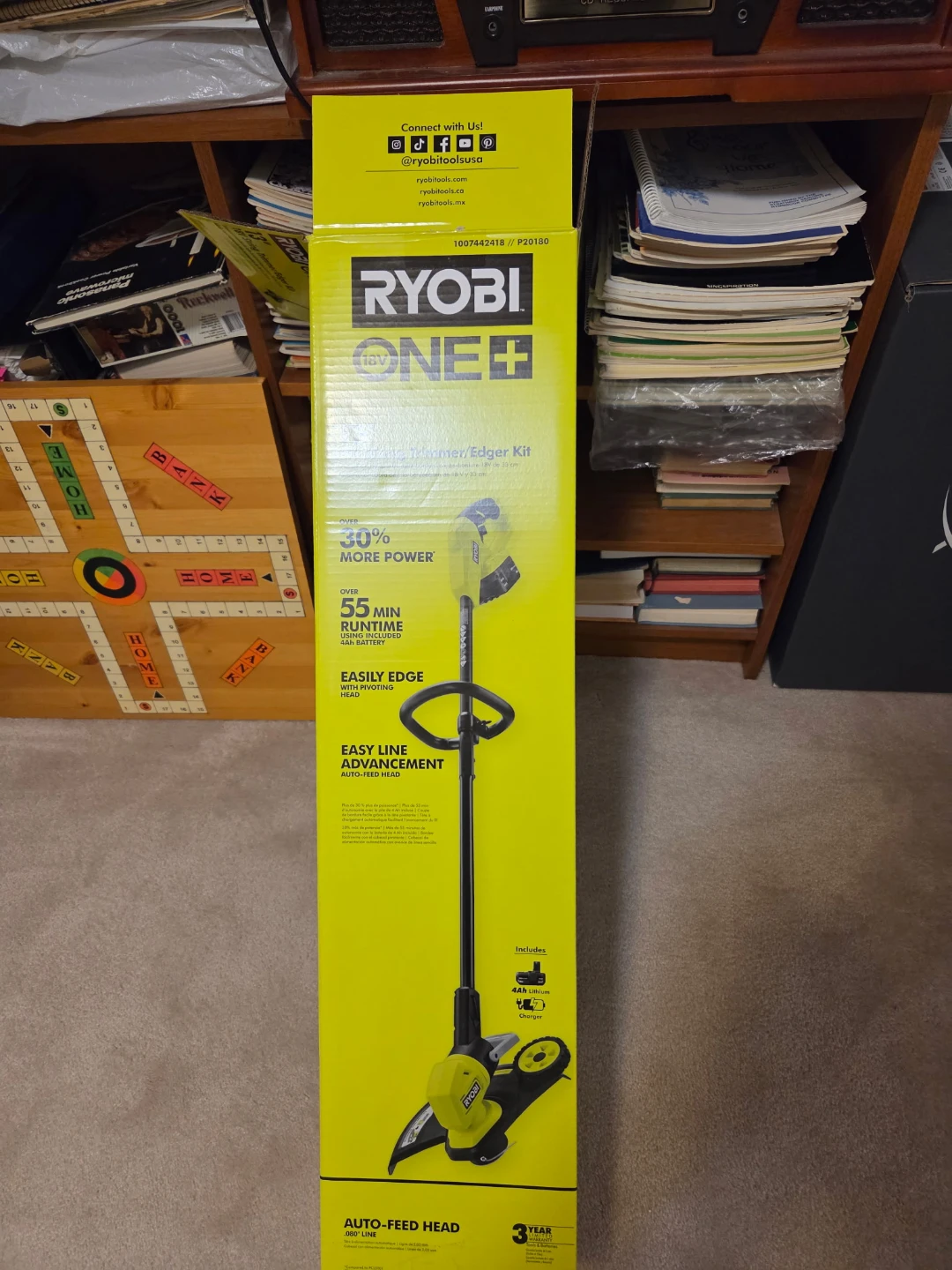 Ryobi 18V ONE+ Trimmer/Edger Kit