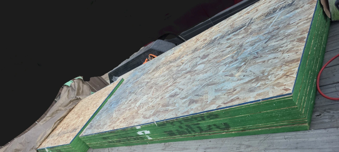 3/8 Oriented Strand Board (OSB) Sheets treated.