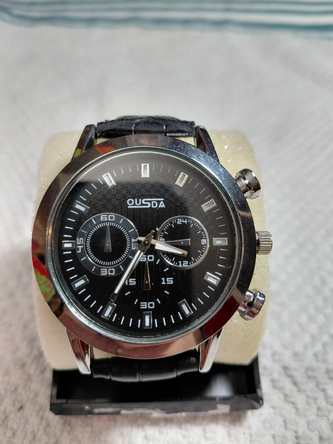 Ousda Black Chronograph Watch