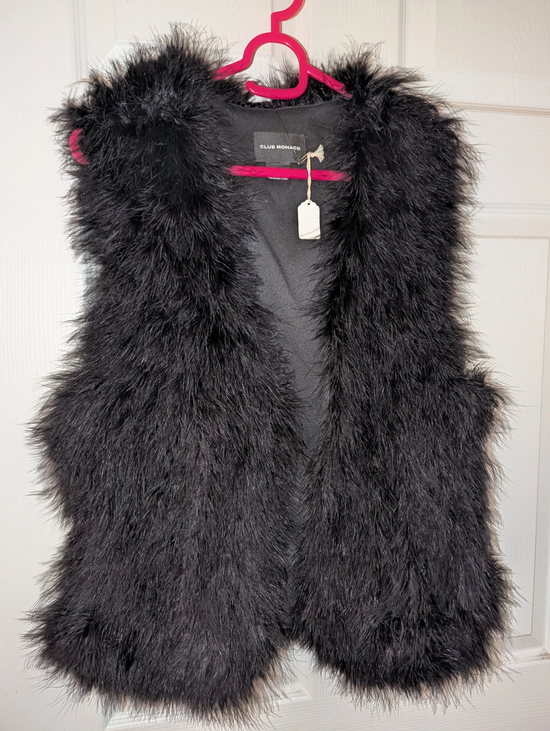 Club Monaco Black Feather Vest