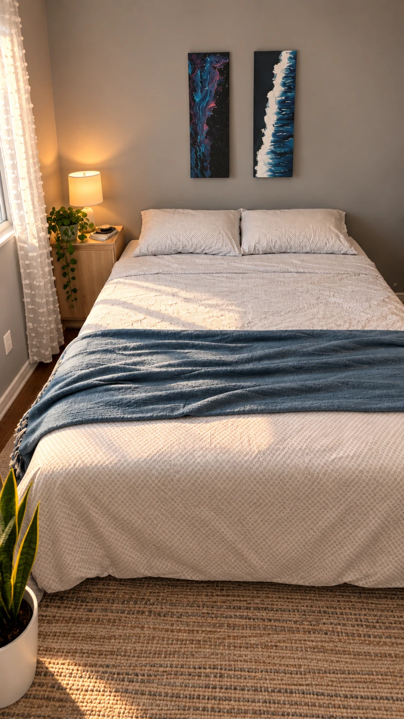Zinus Abel Full Metal Bed Frame with mattress