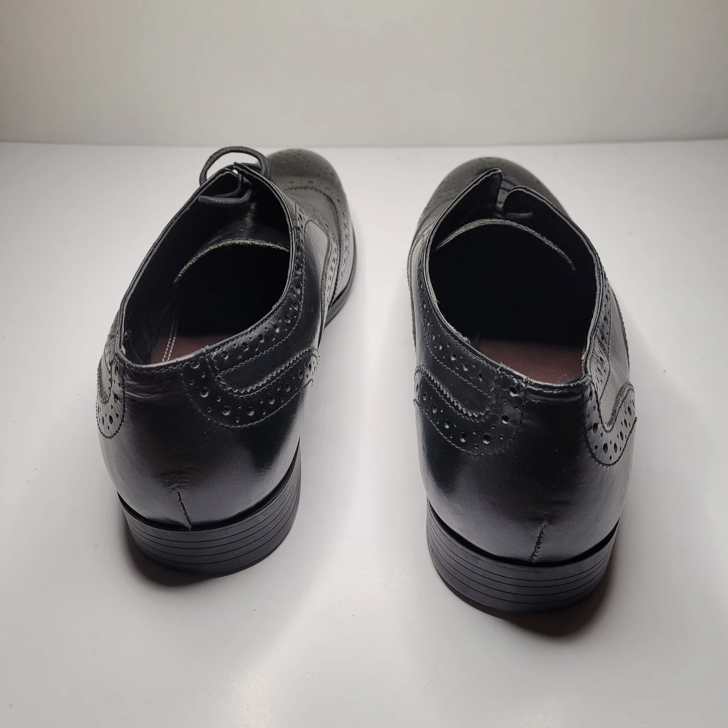 Topman Black Leather Brogue Shoes - photo 3