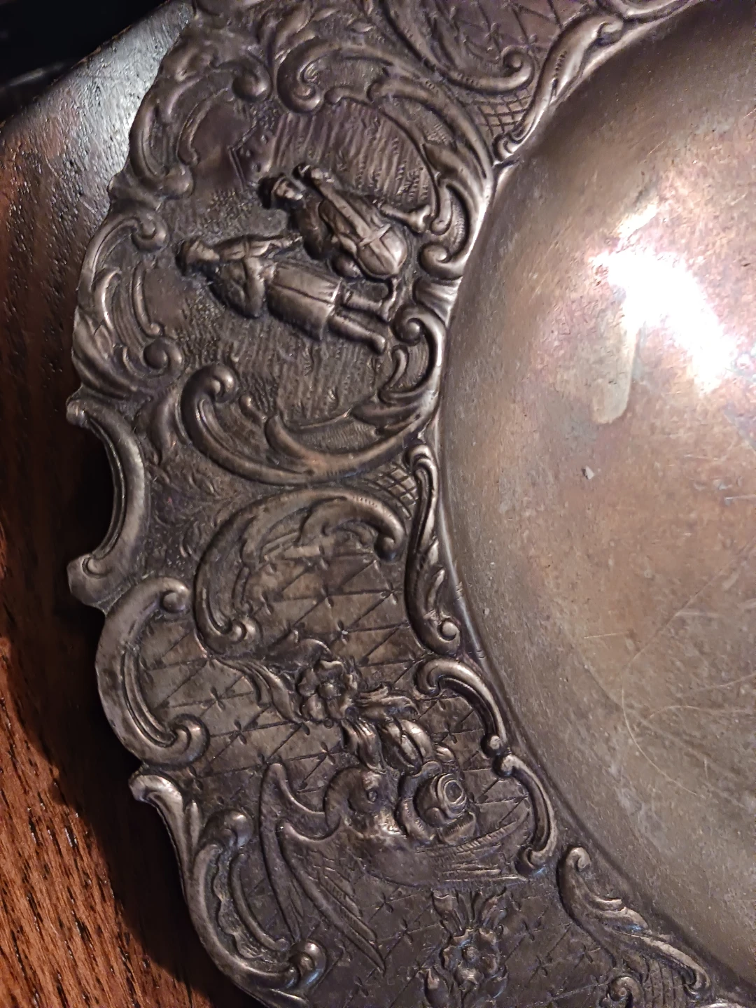1900s Antique Estate E.G. Webster & son Ornate Oval Tray - photo 3