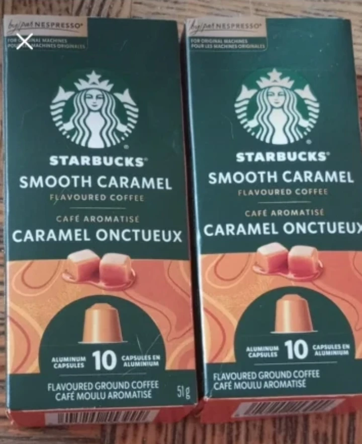 Two Boxes Starbucks Smooth Caramel Coffee Capsules